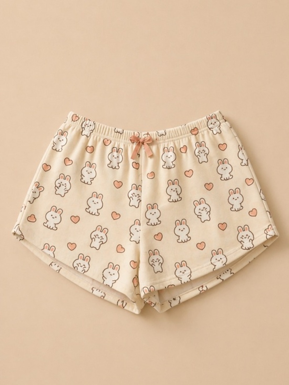 5/$25 🎉 Cute Cream Bunny Print Women's Lounge Shorts